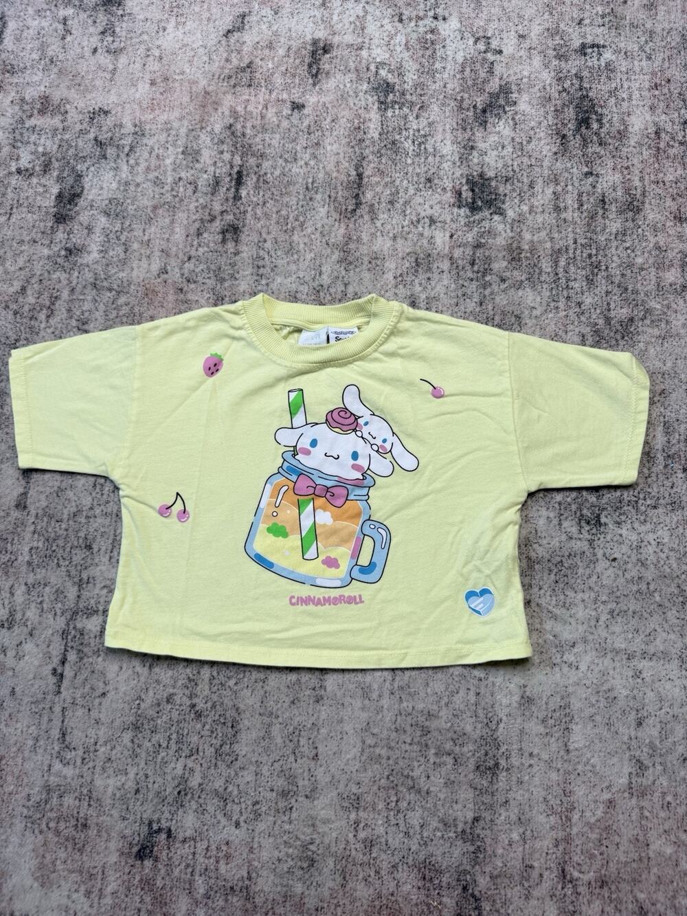 Sanrio Cinnamoroll Girls Short Sleeve T-Shirt Saxon Yellow 122 cm 6-7 Japan